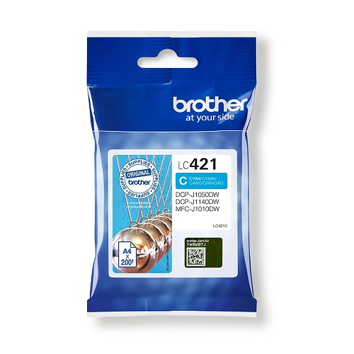 Brother LC-421C originale Tintenpatrone cyan, 200 Seiten