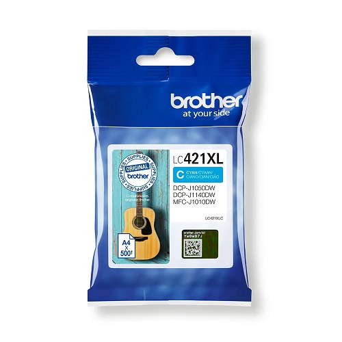 Brother LC-421XLC originale Tintenpatrone XL cyan, 5.6ml, 500 Seiten