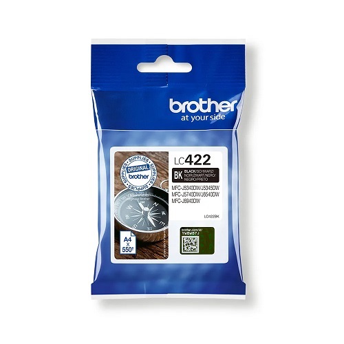 Brother LC-422BK originale Tintenpatrone black, 12 ml, 550 Seiten