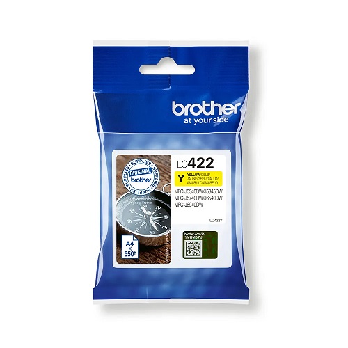 Brother LC-422Y originale Tintenpatrone yellow, 7.1 ml, 550 Seiten