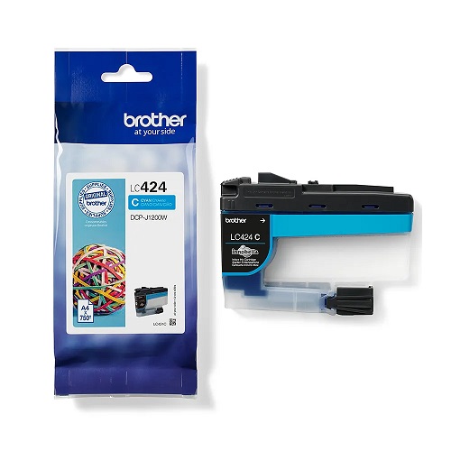 Brother LC-424C originale Tintenpatrone cyan, 750 Seiten