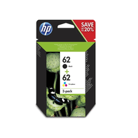 HP N9J71AE original Doppelpack Nr. 62 black/color, 200/165 Seiten