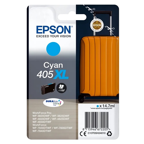 Epson T05H240 originale Tintenpatrone Nr. 405XL cyan, 14.7 ml, .1100 Seiten