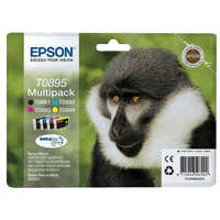 Original Epson Bundle T0895 4 Tintenpatronen Bk,C,M,Y