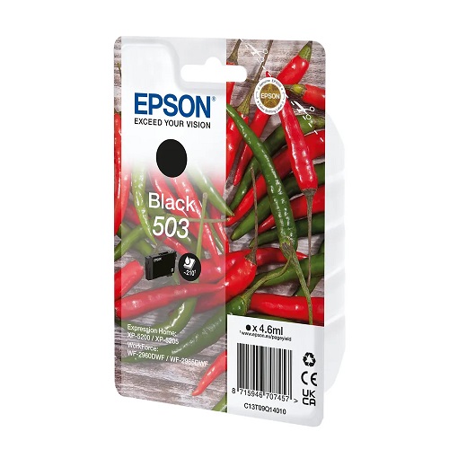 Epson T09Q14010 originale Tintenpatrone Nr.503 black, 4.6ml, 210 Seiten