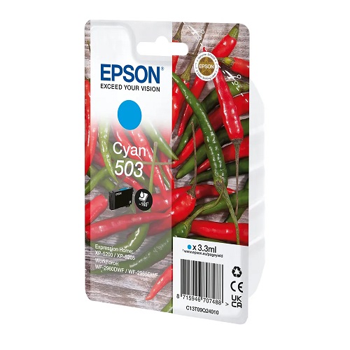 Epson T09Q24010 originale Tintenpatrone Nr.503 cyan, 3.3ml, 165 Seiten