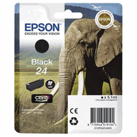 Original Epson Tintenpatrone Nr. 24 black, 5.1ml, 360 Seiten