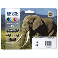 Original Epson Multipack Nr. 24 mit 6 Patronen, 6x 360 Seiten