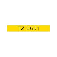 TZ-S631, PTOUCH Band, strong/adhersiv schwarz/gelb, 12 mm