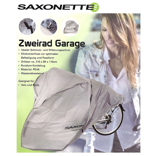 Zweiradgarage Saxonette fr Velo/Mofa, 210 x 80 x 110 cm